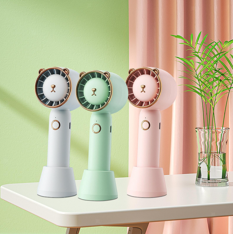 Mini Portable Hand Fan Pocket Fan USB Rechargeable Mute Compact Handheld Fan