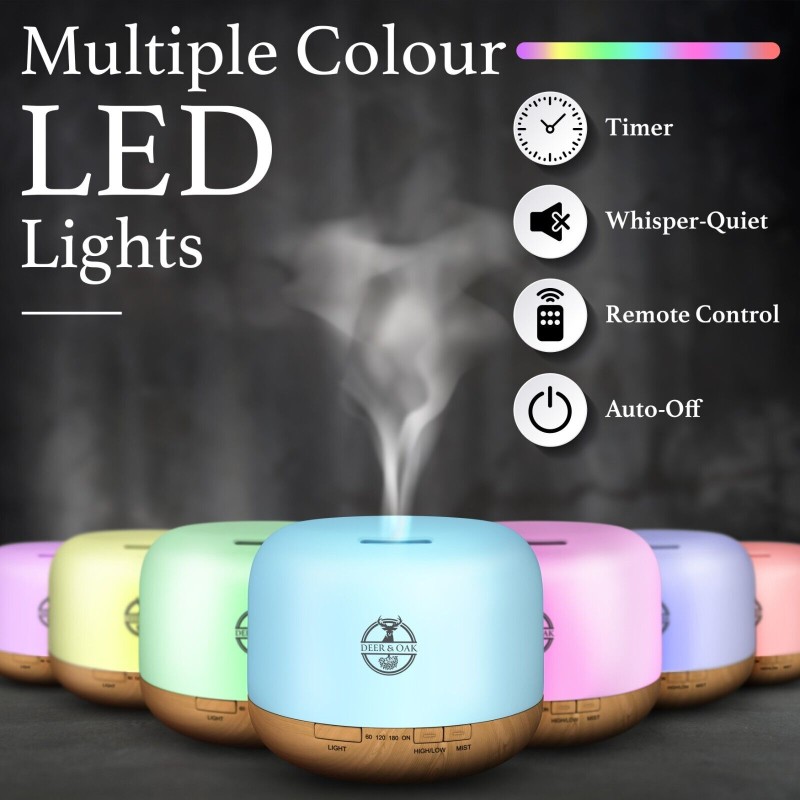Essential Oil Diffuser LED Aromatherapy Ultrasonic Humidifier Aroma Air Purifier