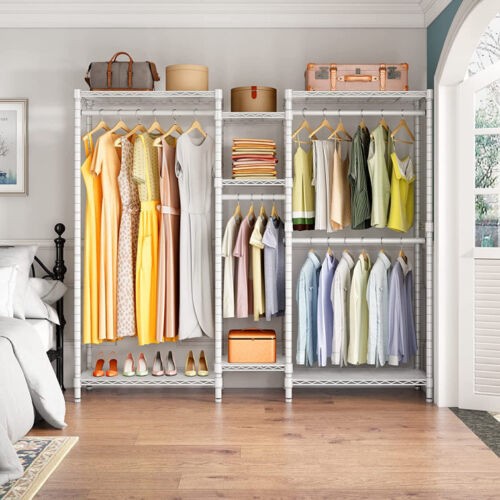 VIPEK V6 Wire Garment Rack Heavy Duty Clothes Rack Metal Clothing Rack with Shel